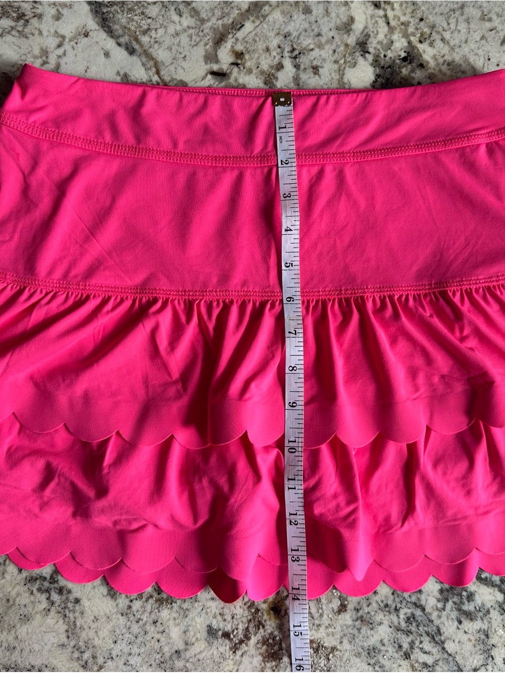 Lilly Pulitzer Bright Hot Pink Ruffled Mini Skirt - Picture 7 of 10